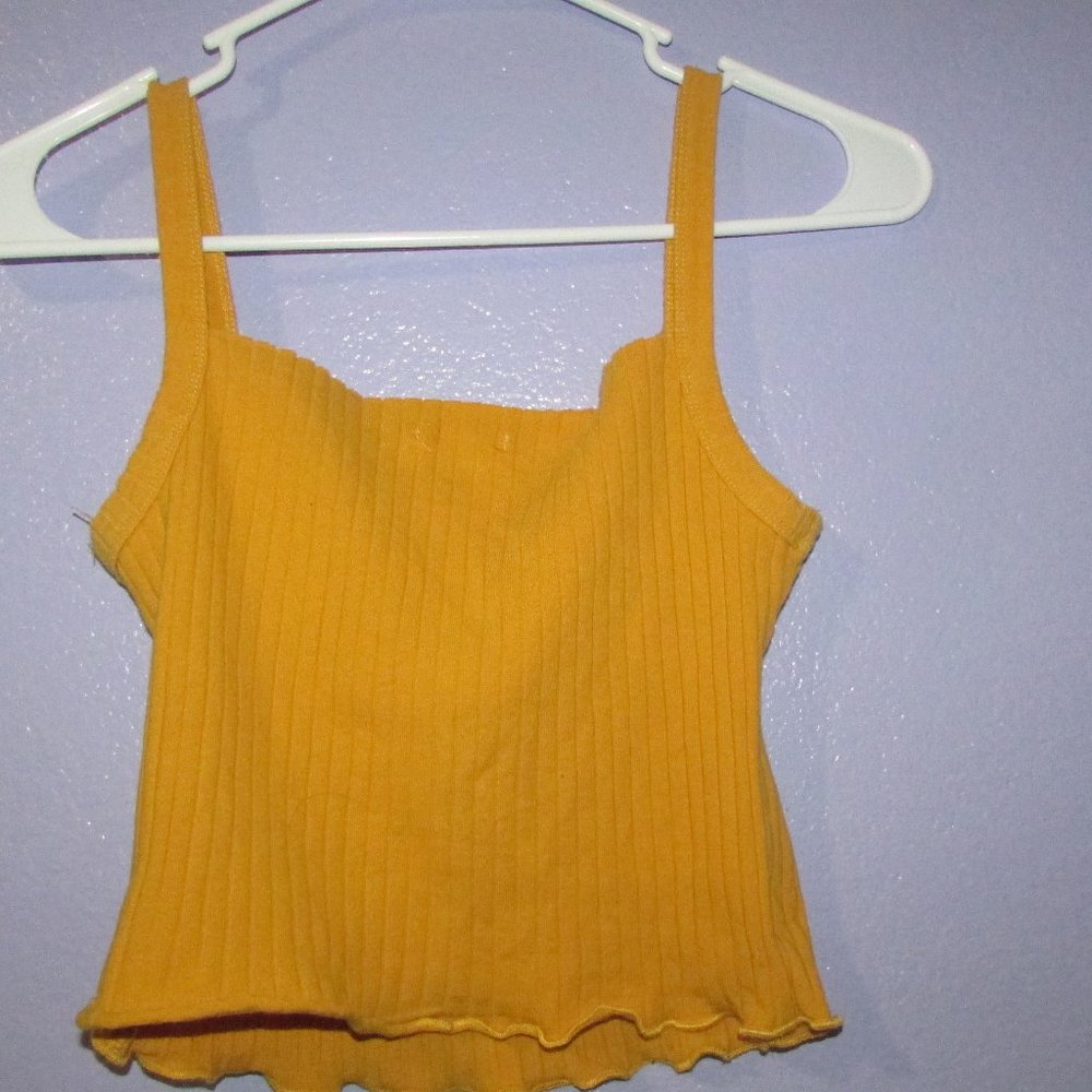 yellow crop top